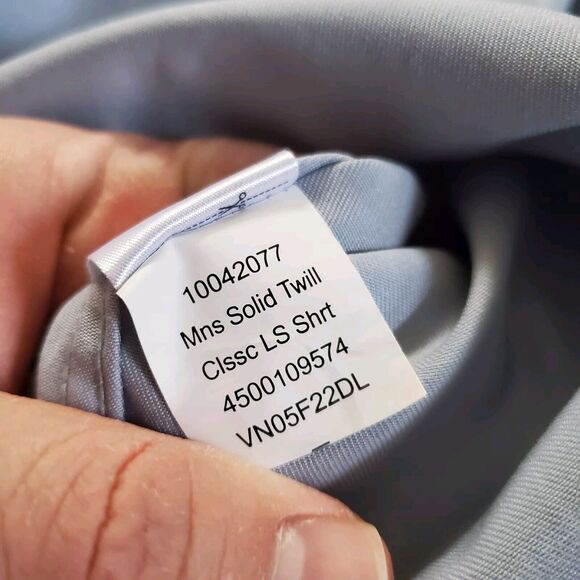 Ariat shirt Mens Large Blue Button Up Long Sleeve Twill - Picture 12 of 13